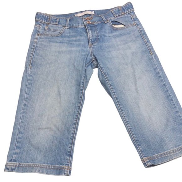 VINTAGE OLD NAVY LIGHTWASH DENIM CAPRIS 6/28x17 😎 - Picture 2 of 9